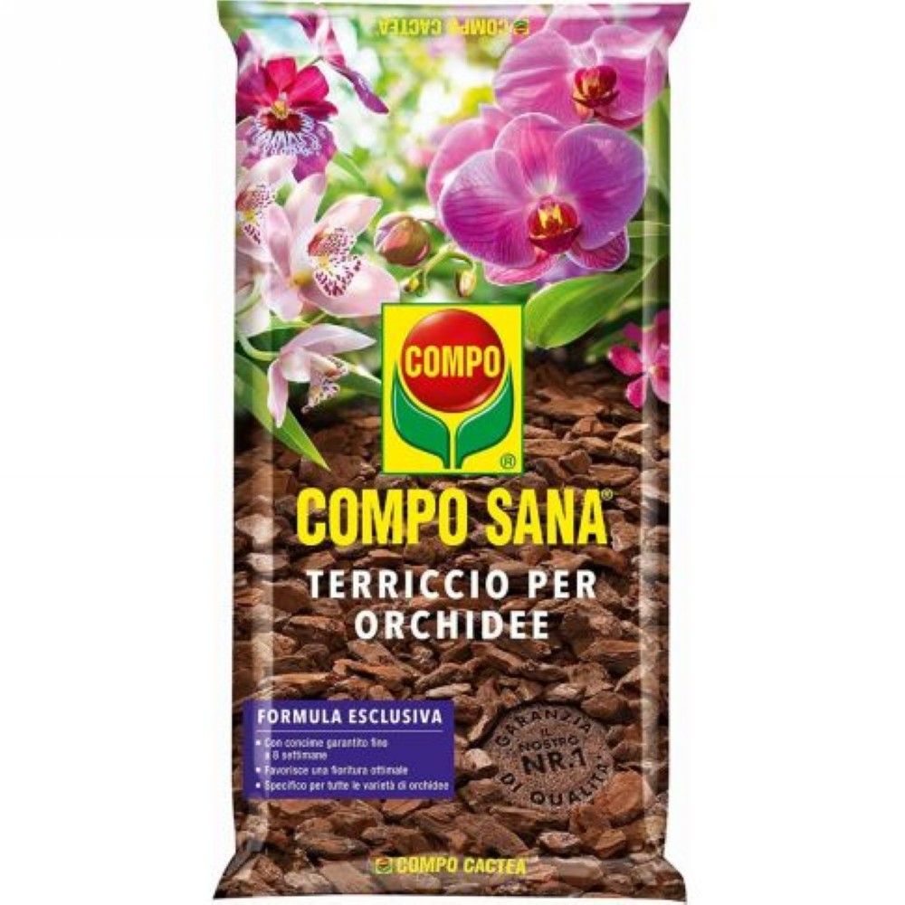 Terriccio Specifico Per Orchidee 8 Litri - Con Corteccia Di Conifera E Torba, Per Rinvaso