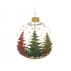 Pallina in vetro 3 albero s ? 8cm transparent
