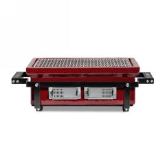 Kamado Barbecue HIBACHI Royal red Griglia da tavolo rettangolare 