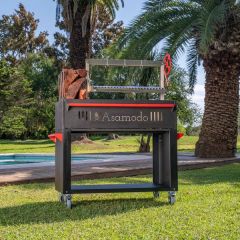 Barbecue brasa con trolley