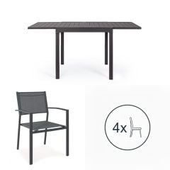 KIT PELAGIUS + 4 SEDIE HILDE