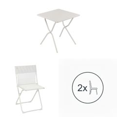 Set tavolo e 2 sedie Balcony colorblock seigle
