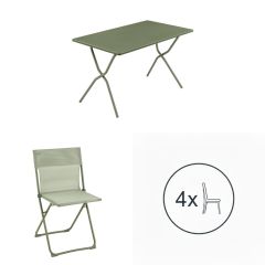 Set tavolo e 4 sedie Balcony moss

