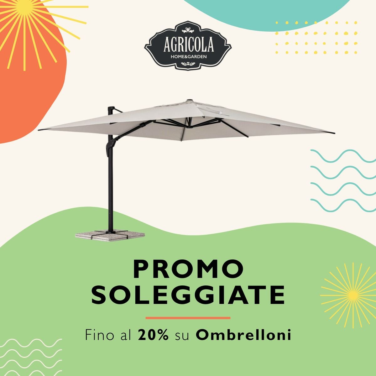 Ombrelloni di design in promozione